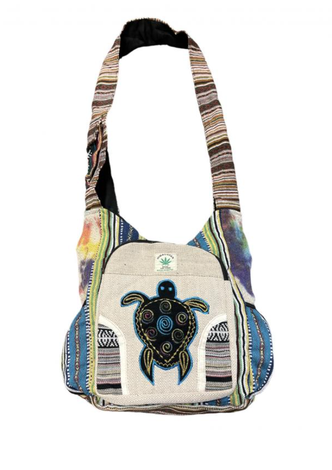 Large Crossbody Hybrid Bag with Turtle Swirl